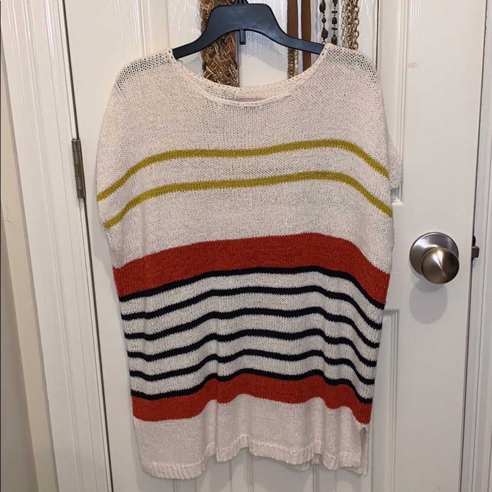 LOFT dolman stripped swing sweater